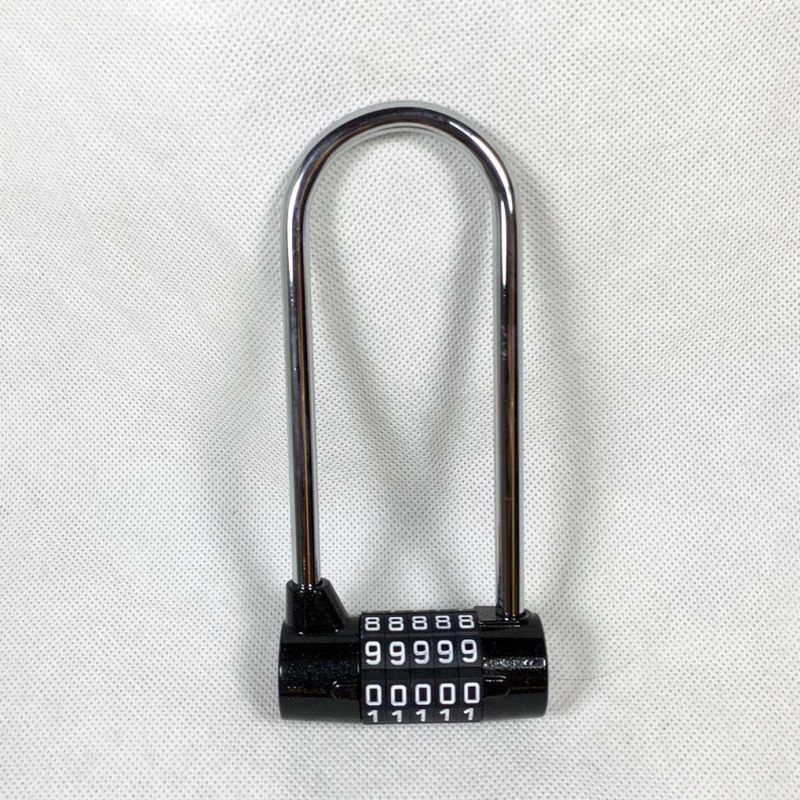 DA50-L digitális szekrényzár, 5 görgővel, test cinkötvözet, acél zárógerenda, 43 mm távolság a rudak között