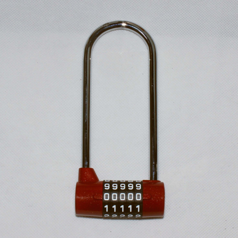 DA50-L digitális szekrényzár, 5 görgővel, test cinkötvözet, acél zárógerenda, 43 mm távolság a rudak között