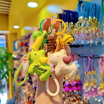 Privjesak od smole s ponijem u obliku srca, akrilni privjesak, za ključe automobila, dar