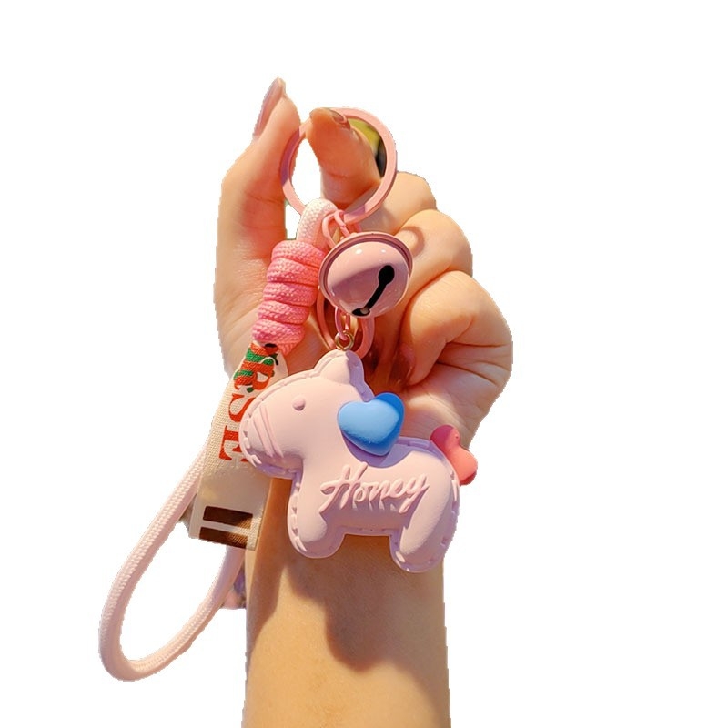 Privjesak od smole s ponijem u obliku srca, akrilni privjesak, za ključe automobila, dar