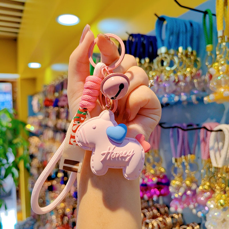 Privjesak od smole s ponijem u obliku srca, akrilni privjesak, za ključe automobila, dar