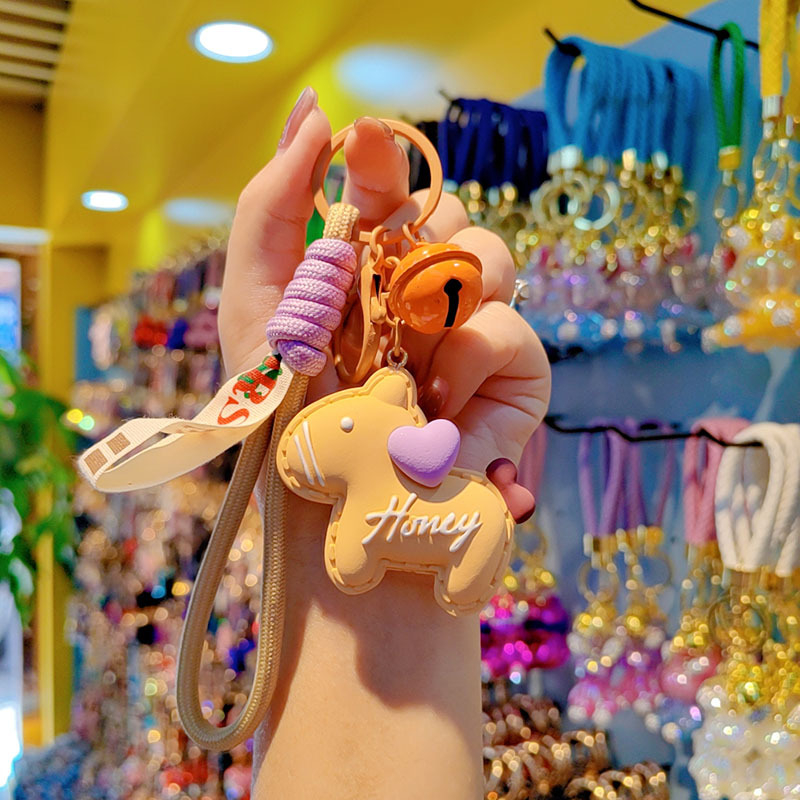 Privjesak od smole s ponijem u obliku srca, akrilni privjesak, za ključe automobila, dar