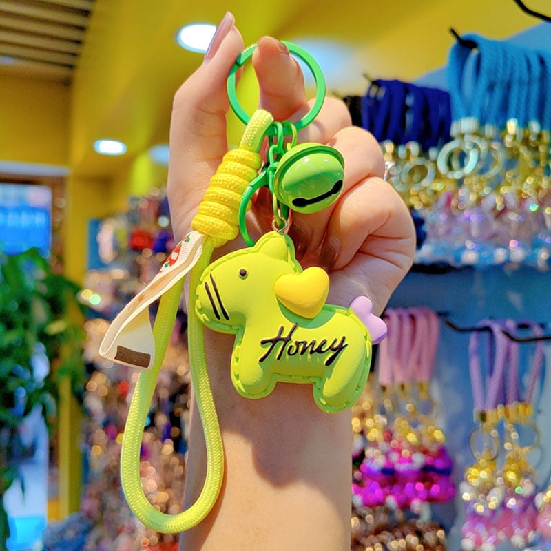 Privjesak od smole s ponijem u obliku srca, akrilni privjesak, za ključe automobila, dar