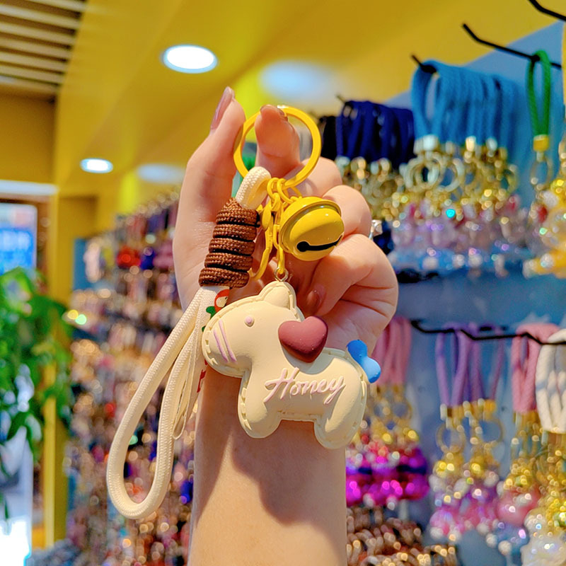 Privjesak od smole s ponijem u obliku srca, akrilni privjesak, za ključe automobila, dar