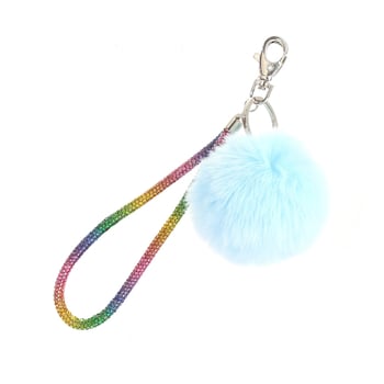 Plüss gömb kulcstartó, kulcstartó kiegészítő, anyaga plüss, egyedi csomagolás, modern minimalista stílus