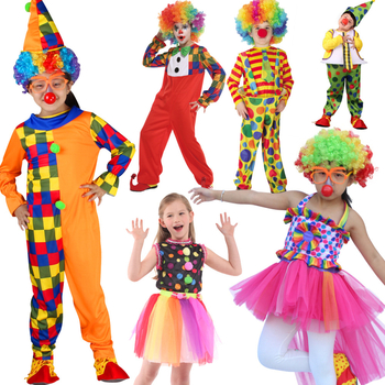 Dječji kostim klauna za Halloween, za scenu, unisex, poliesterna mješavina, 50–70% poliester, zima 2024