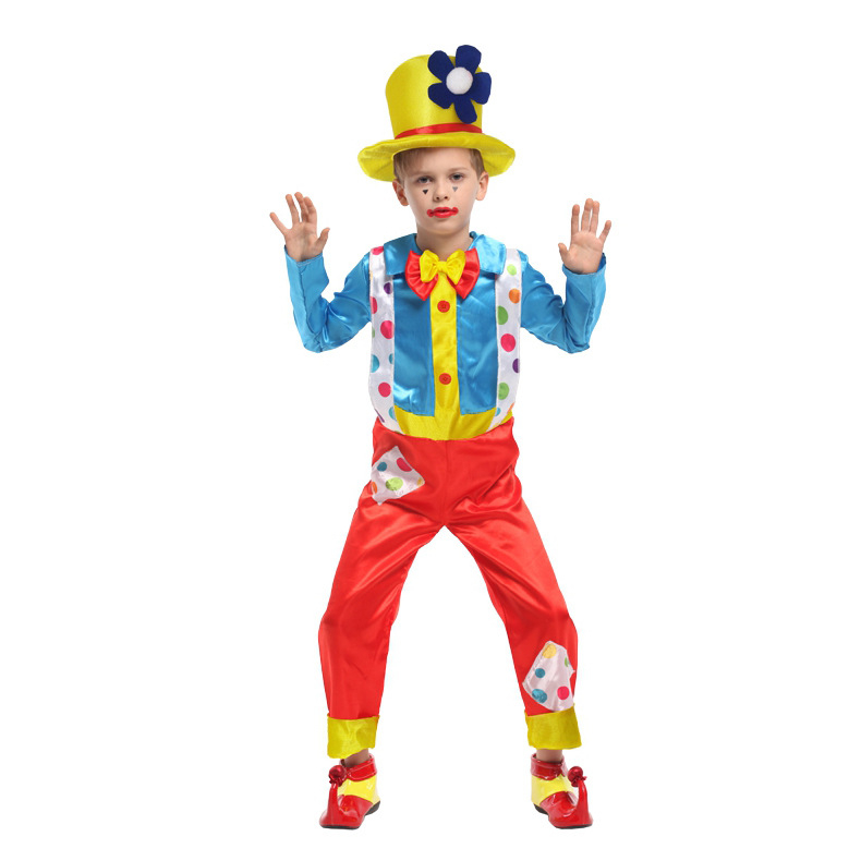Dječji kostim klauna za Halloween, za scenu, unisex, poliesterna mješavina, 50–70% poliester, zima 2024