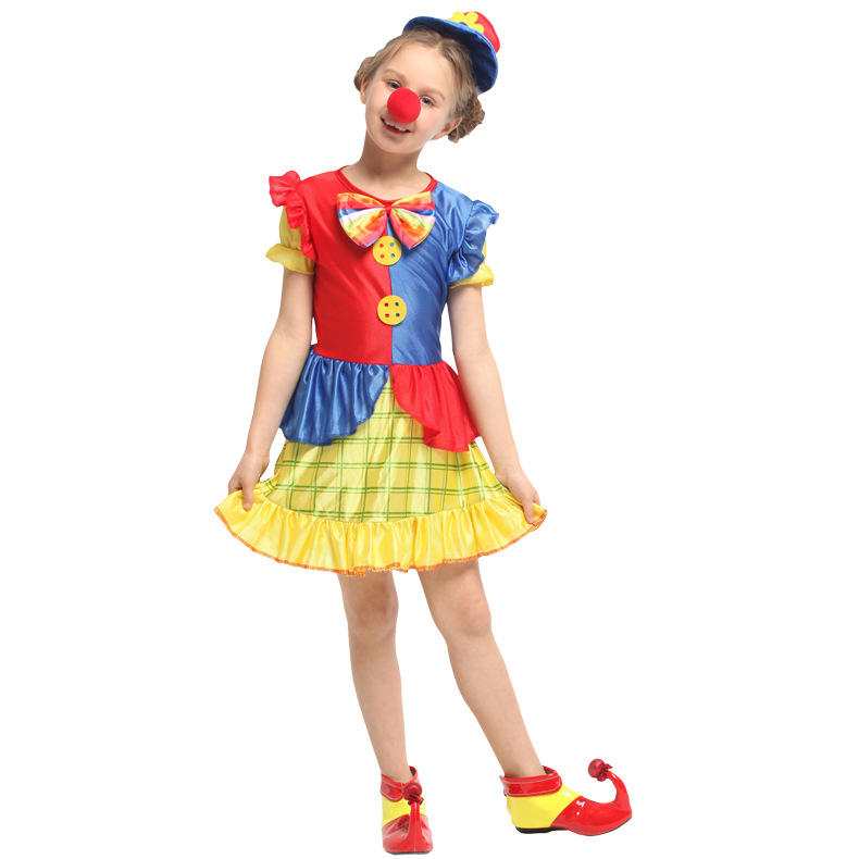 Dječji kostim klauna za Halloween, za scenu, unisex, poliesterna mješavina, 50–70% poliester, zima 2024