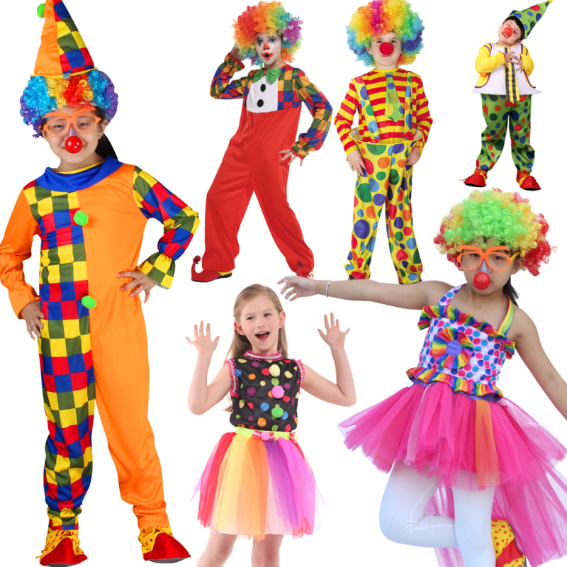 Dječji kostim klauna za Halloween, za scenu, unisex, poliesterna mješavina, 50–70% poliester, zima 2024