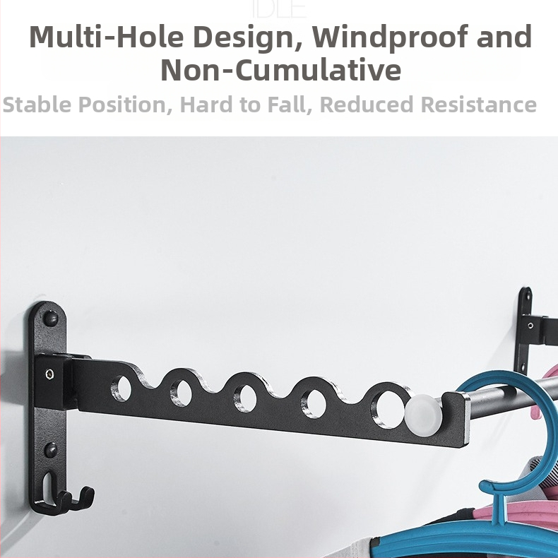 Nástenný skladací vešiak na sušenie odevov – hliníková zliatina, moderný minimalistický štýl, značka LGC