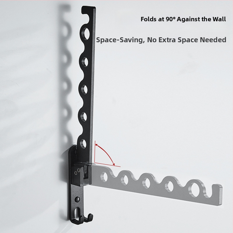 Nástenný skladací vešiak na sušenie odevov – hliníková zliatina, moderný minimalistický štýl, značka LGC