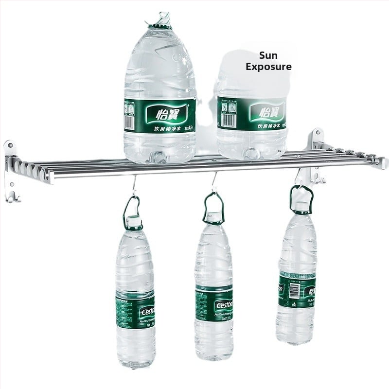 Nástenný skladací vešiak na sušenie odevov – hliníková zliatina, moderný minimalistický štýl, značka LGC