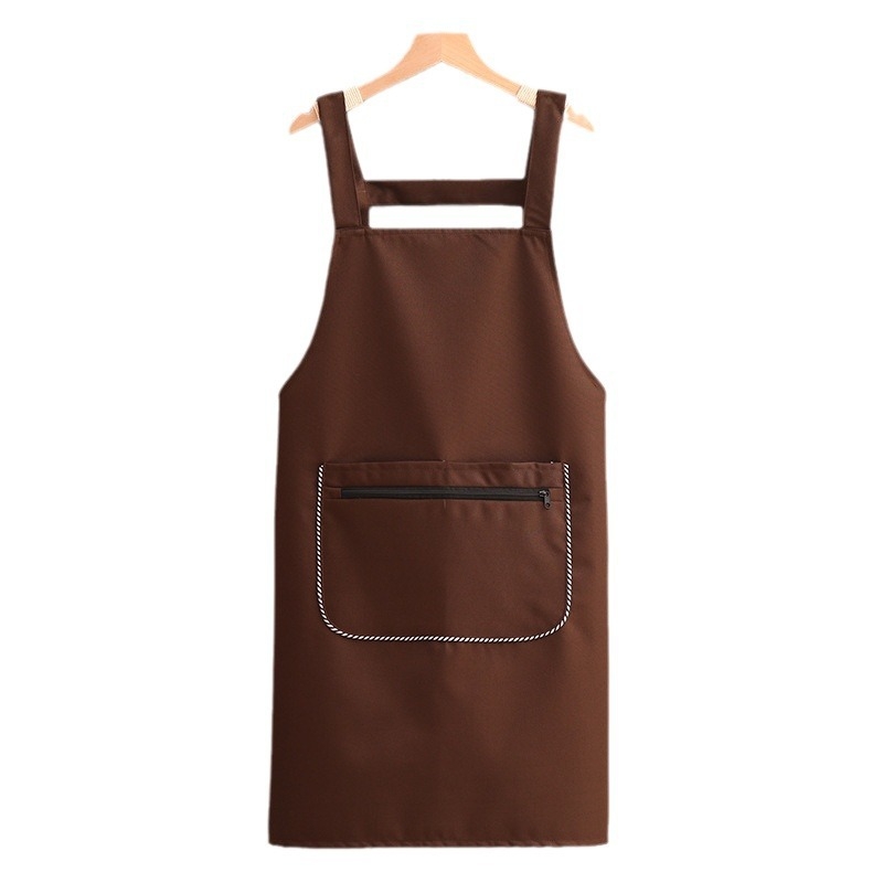 Престилка за кухня без ръкави, с лого, водоустойчива полиестерна, модерен минималистичен стил, унисекс