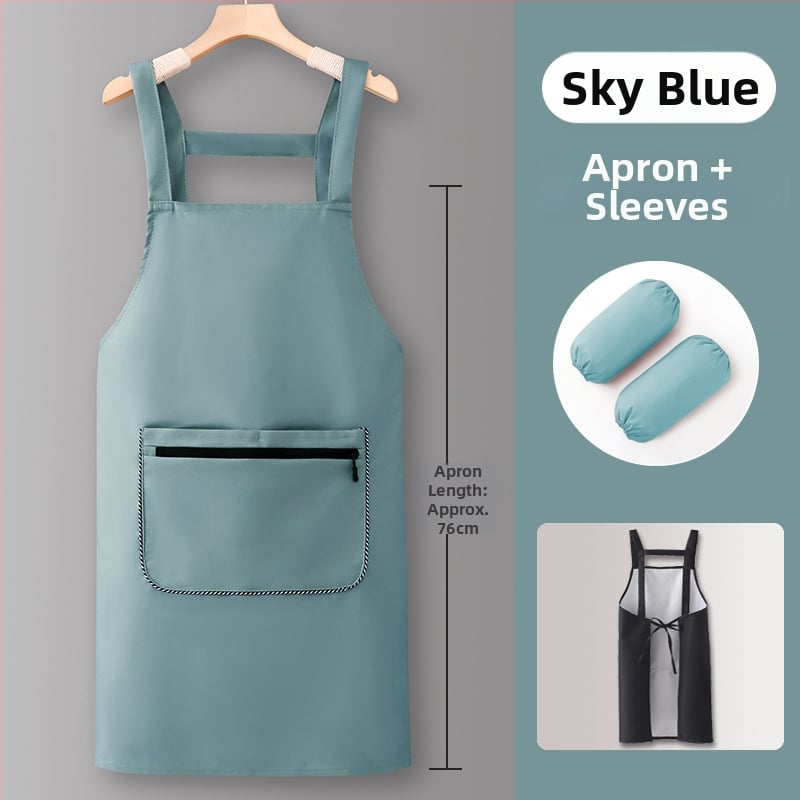Престилка за кухня без ръкави, с лого, водоустойчива полиестерна, модерен минималистичен стил, унисекс