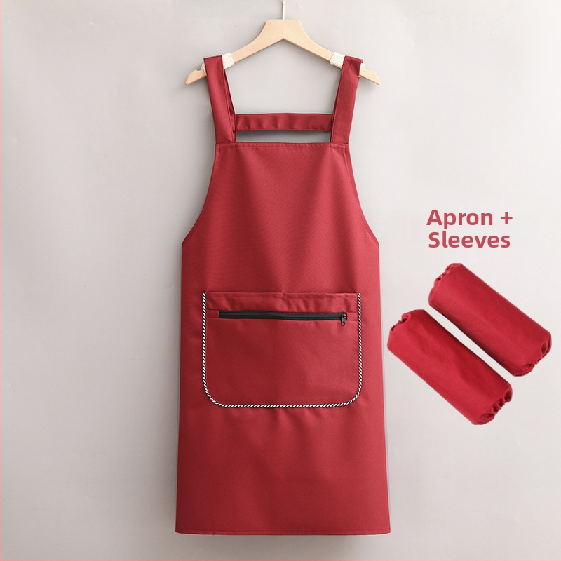 Престилка за кухня без ръкави, с лого, водоустойчива полиестерна, модерен минималистичен стил, унисекс