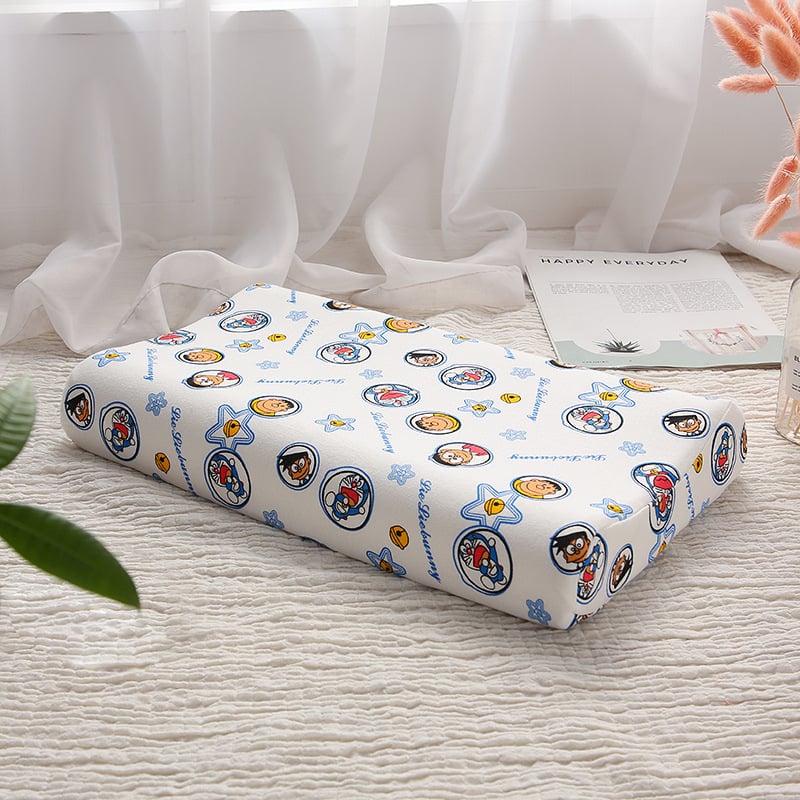 Детска калъфка за латексова възглавница, памучна трикотажна, правоъгълна форма, височина 5–10 см, за деца