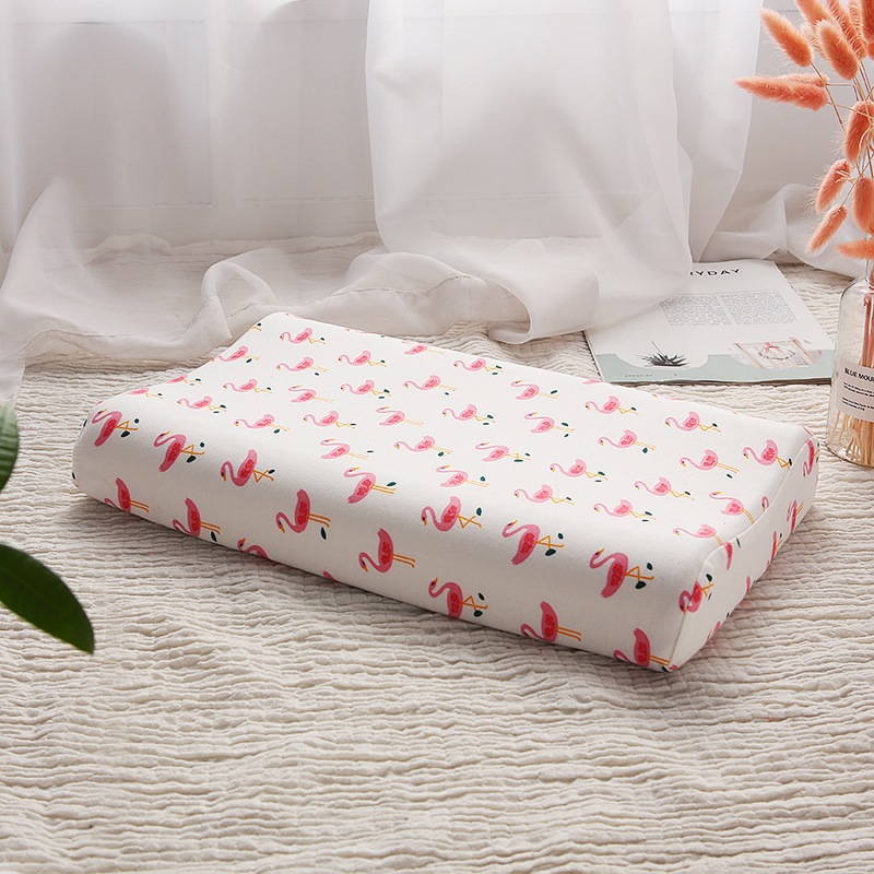 Детска калъфка за латексова възглавница, памучна трикотажна, правоъгълна форма, височина 5–10 см, за деца