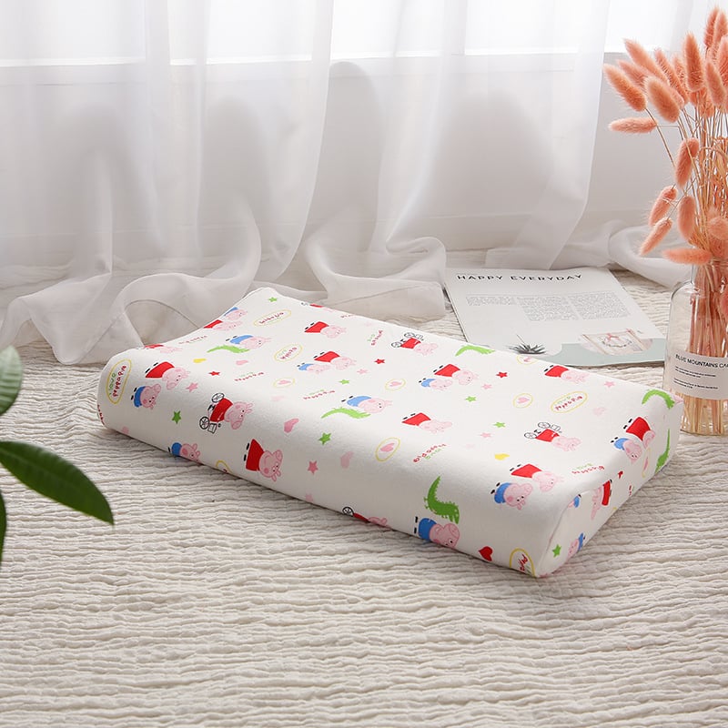 Детска калъфка за латексова възглавница, памучна трикотажна, правоъгълна форма, височина 5–10 см, за деца