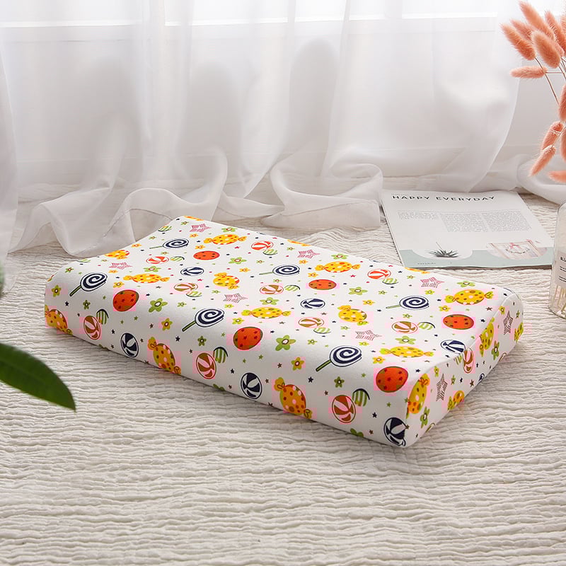 Детска калъфка за латексова възглавница, памучна трикотажна, правоъгълна форма, височина 5–10 см, за деца