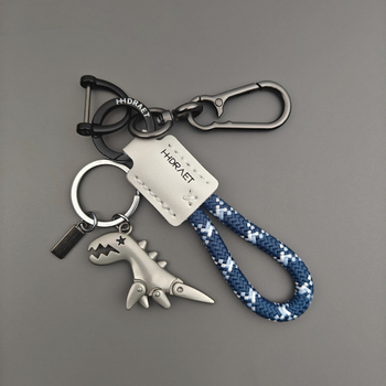 Aranyos rajzfilmszerű dinoszaurusz kulcstartó, uniszex, cinkötvözet, ajándékra kész