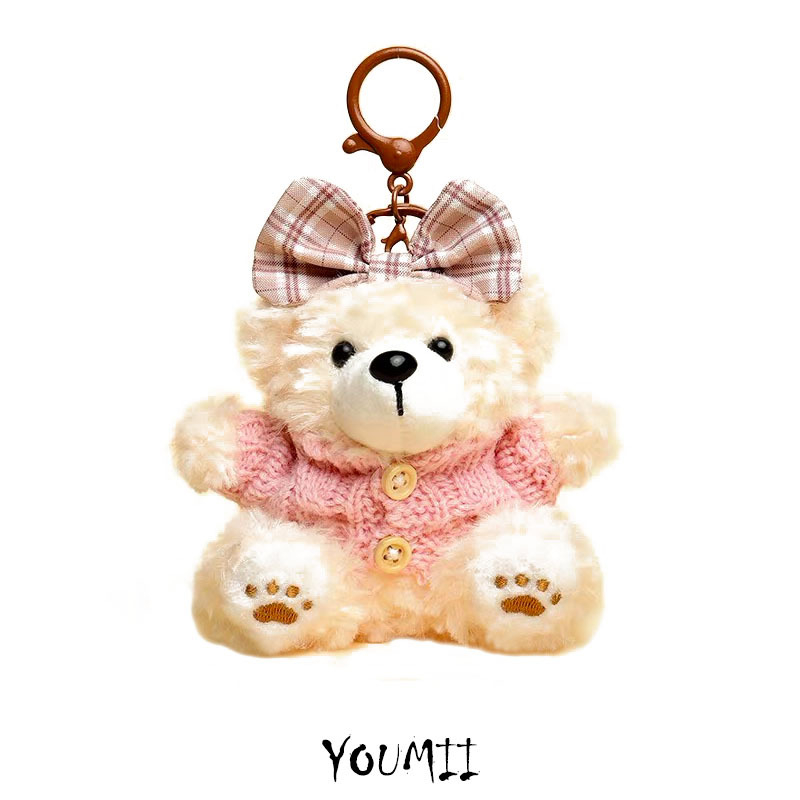 Мечеобразна плюшена висулка за чанта - карикатурен стил, декорация, зимно издание 2025