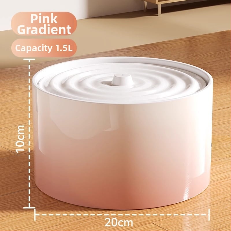 Керамичен диспенсър за вода за котки с постоянна температура и автоматично подаване на вода, капацитет 1,5 л, тегло 750 г