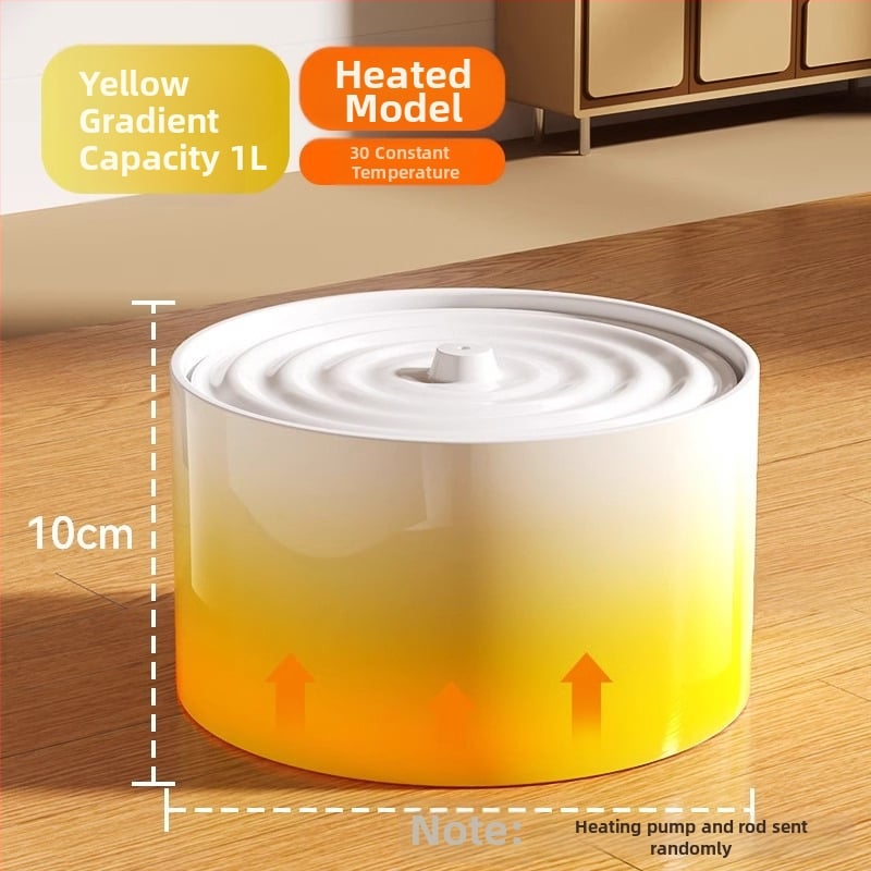 Керамичен диспенсър за вода за котки с постоянна температура и автоматично подаване на вода, капацитет 1,5 л, тегло 750 г