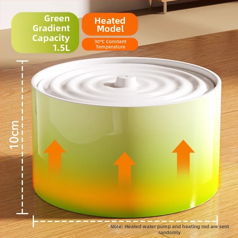 Керамичен диспенсър за вода за котки с постоянна температура и автоматично подаване на вода, капацитет 1,5 л, тегло 750 г