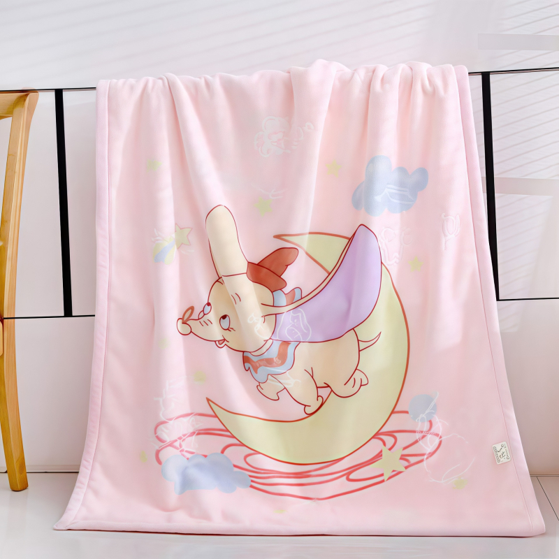 Kétoldalas, vastagabb gyerek pléd, korall velúr, poliészter, egész éves használatra, újszülötttől 6 éves korig