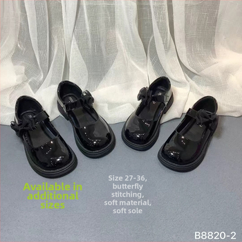 Gyerekeknek iskolai cipő, brit stílus, felsőrész mikrofibra bőrből, Velcro-zár, PU talpbetét, TPR talp