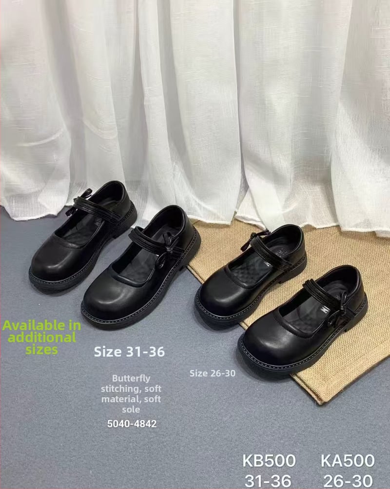 Gyerekeknek iskolai cipő, brit stílus, felsőrész mikrofibra bőrből, Velcro-zár, PU talpbetét, TPR talp