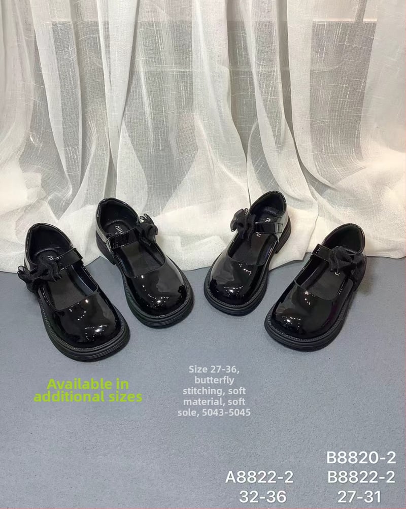 Gyerekeknek iskolai cipő, brit stílus, felsőrész mikrofibra bőrből, Velcro-zár, PU talpbetét, TPR talp