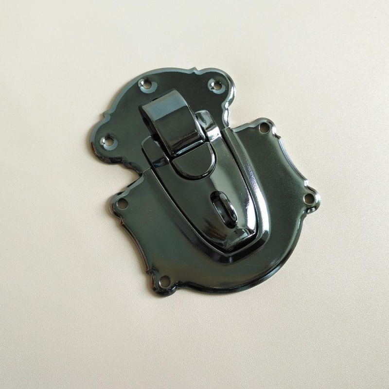 KHWJ Μεγάλη επίπεδη κλειδαριά K1403T για ξύλινα κουτιά και αποσκευές, μέταλλο, στυλ ελαφρύς πολυτελείας