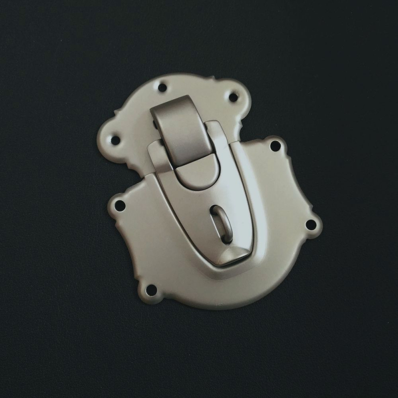 KHWJ Μεγάλη επίπεδη κλειδαριά K1403T για ξύλινα κουτιά και αποσκευές, μέταλλο, στυλ ελαφρύς πολυτελείας