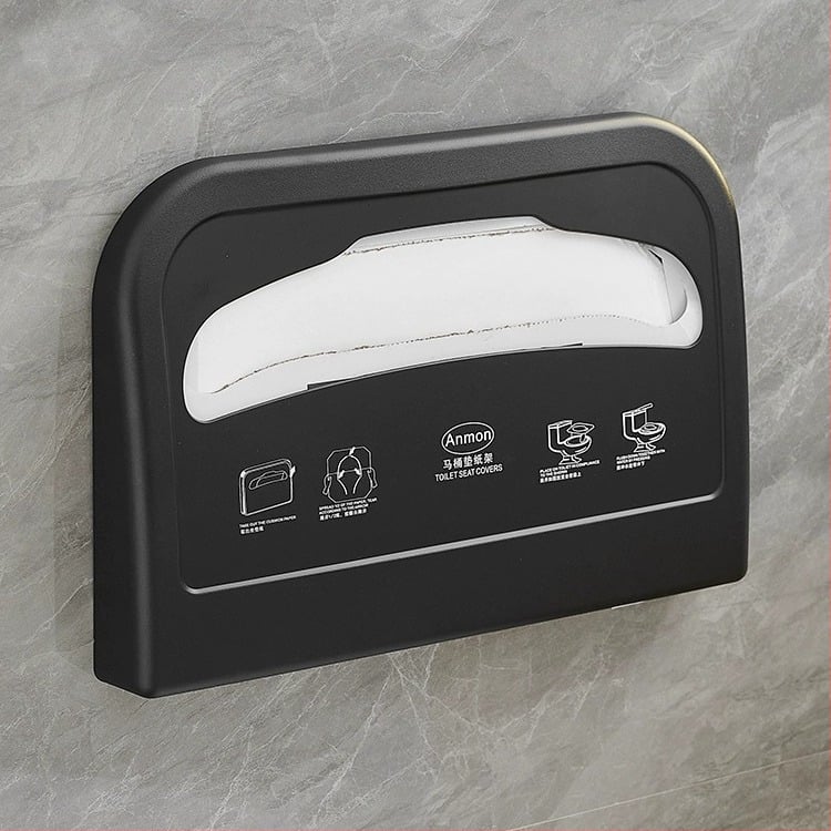 Suport pentru hârtie igienică cu cutie – plastic, finisaj oxidativ, montaj fără găuri