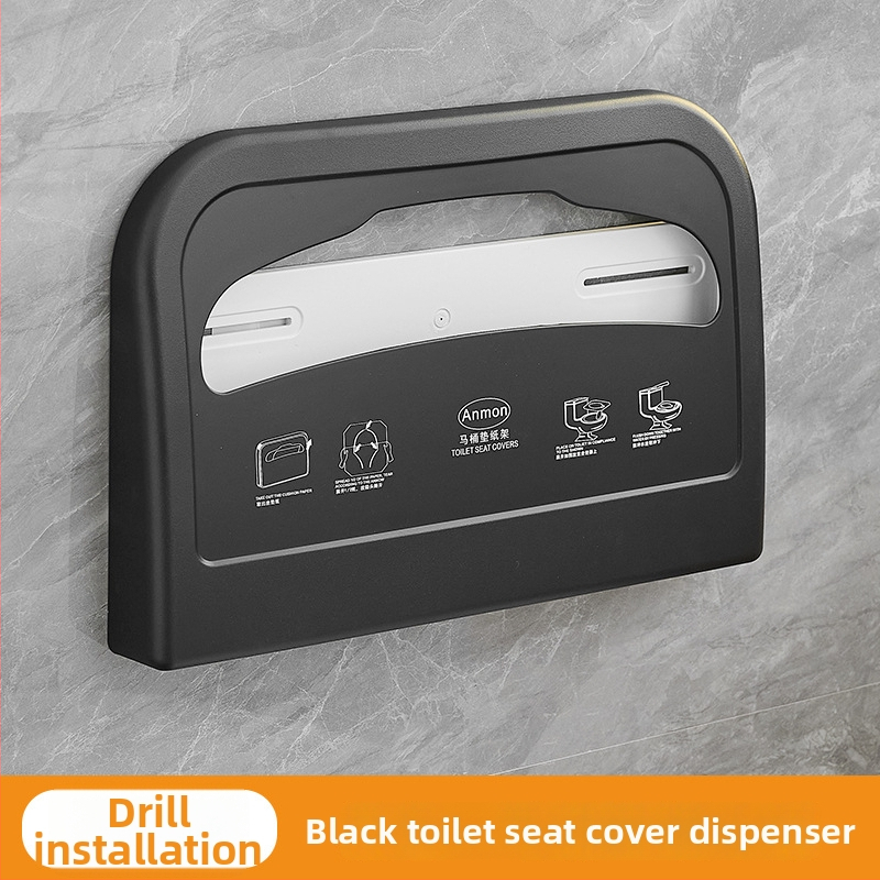 Suport pentru hârtie igienică cu cutie – plastic, finisaj oxidativ, montaj fără găuri