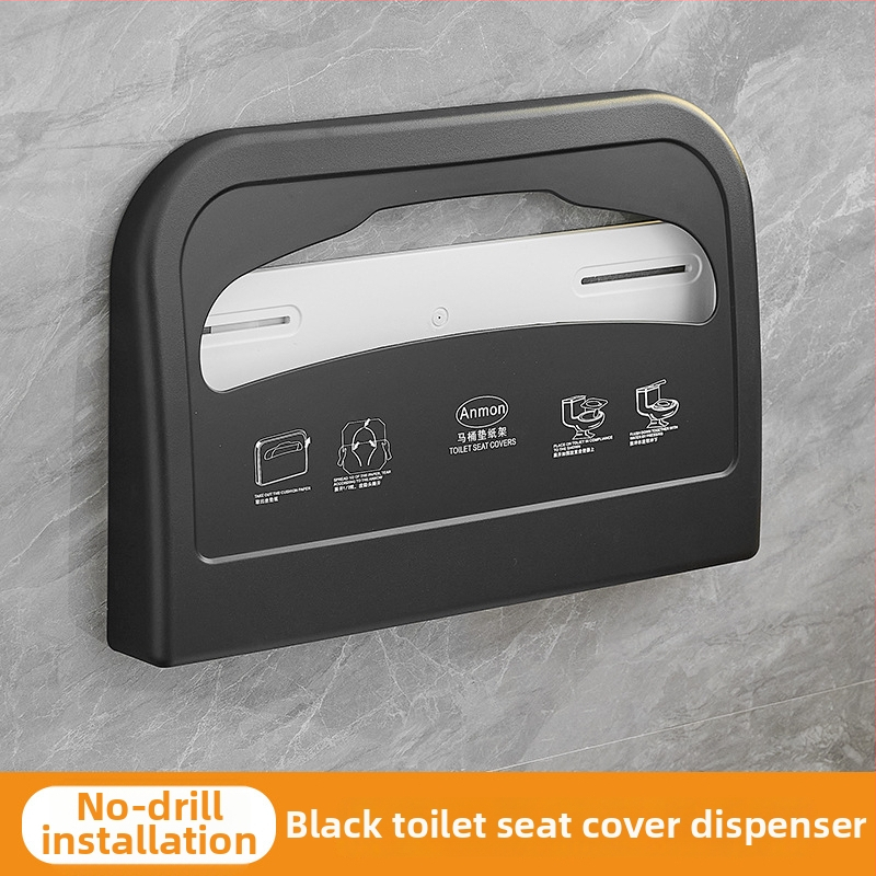 Suport pentru hârtie igienică cu cutie – plastic, finisaj oxidativ, montaj fără găuri