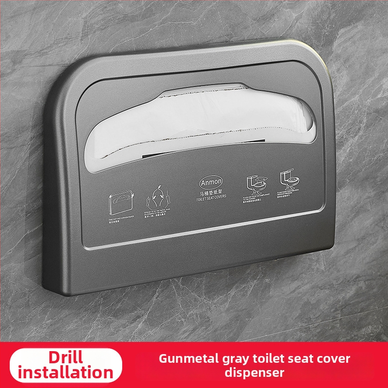 Suport pentru hârtie igienică cu cutie – plastic, finisaj oxidativ, montaj fără găuri