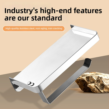 Nerezový oceľový držiak na telefón do kúpeľne a zásobník na toaletný papier, oválny tvar, brúsený povrch, moderný minimalistický štýl