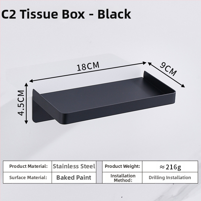 Nerezový oceľový držiak na telefón do kúpeľne a zásobník na toaletný papier, oválny tvar, brúsený povrch, moderný minimalistický štýl