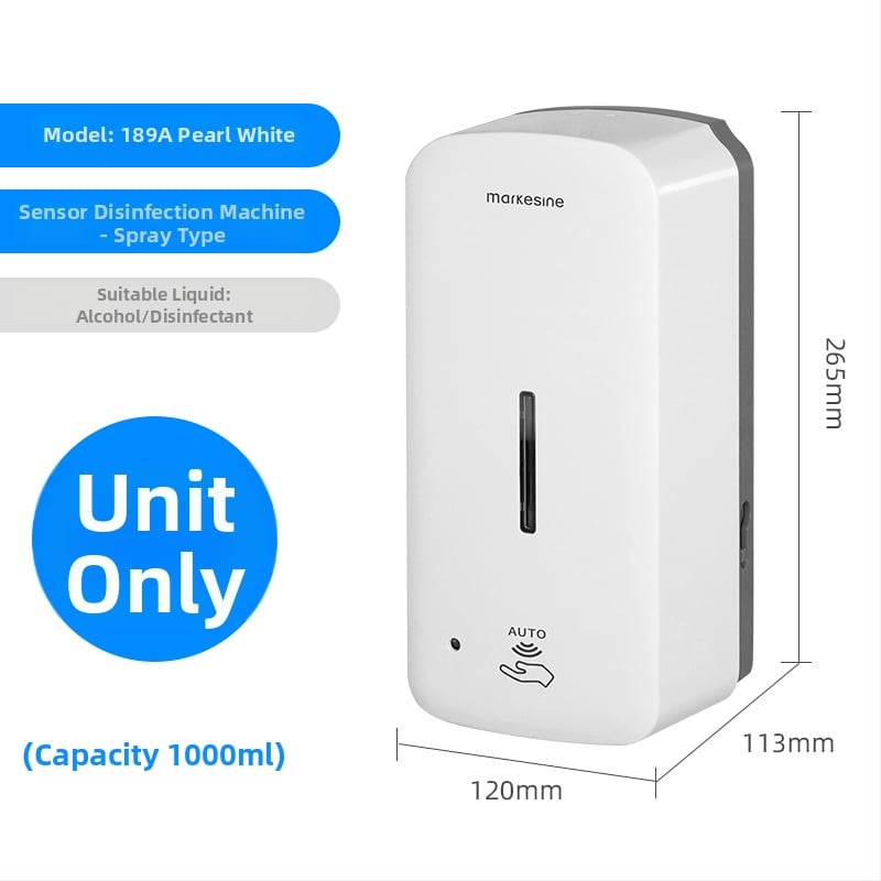 Automata szenzoros habszappan adagoló, falra szerelhető, műanyag, ROHS tanúsítvány, minimalist dizájn