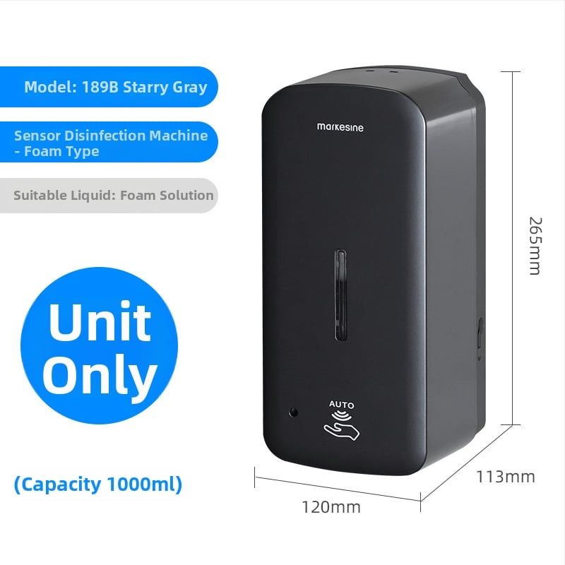 Automata szenzoros habszappan adagoló, falra szerelhető, műanyag, ROHS tanúsítvány, minimalist dizájn