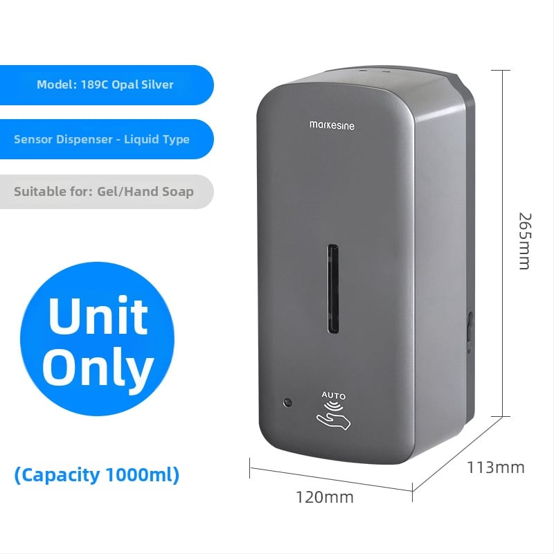 Automata szenzoros habszappan adagoló, falra szerelhető, műanyag, ROHS tanúsítvány, minimalist dizájn