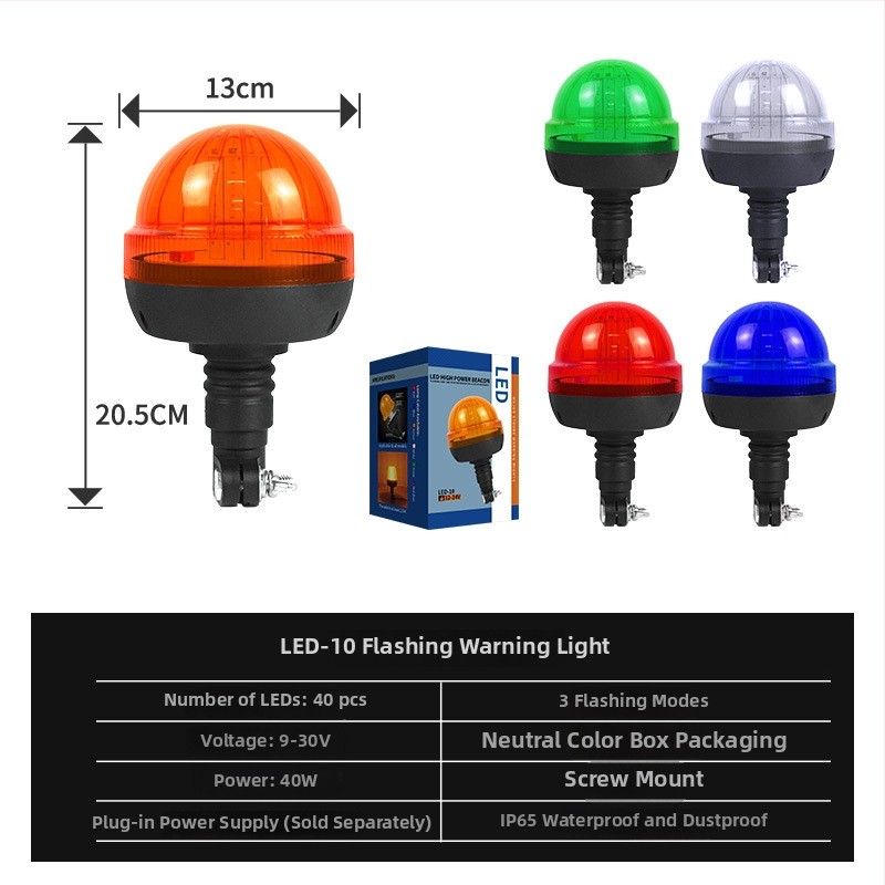 Автомобилно предупредително светло - Марка HJ, Материал PC+LED, Ток 0,6 A, Модел: Warning light, Подходящо за всички модели