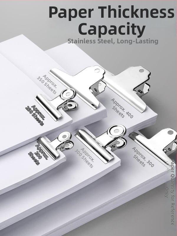 Метален клип за документи, многофункционален, неръждаем, здрав и издръжлив, усилена конструкция