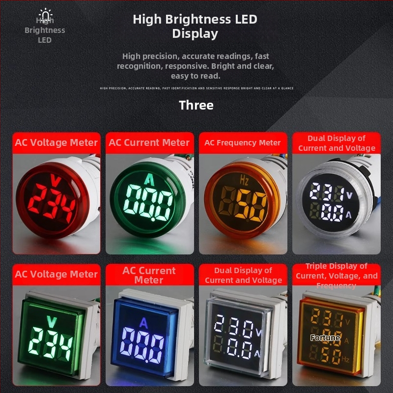 Merač prúdu a napätia s LED digitálnym displejom a dvojitým zobrazením