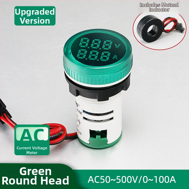 Μετρητής ρεύματος και τάσης με LED ψηφιακή οθόνη και διπλή ένδειξη