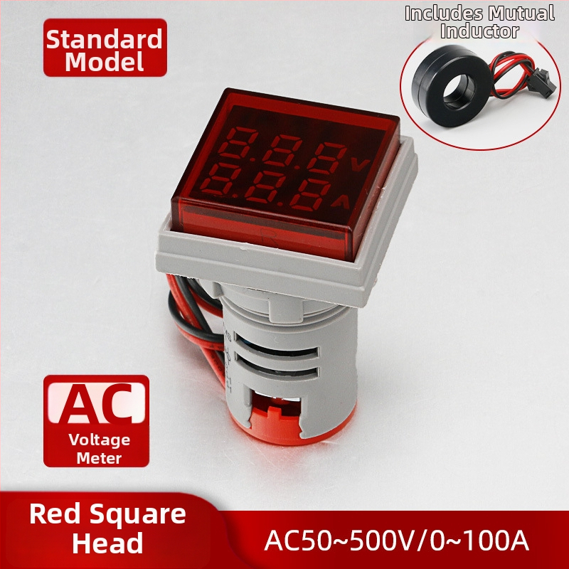 Μετρητής ρεύματος και τάσης με LED ψηφιακή οθόνη και διπλή ένδειξη