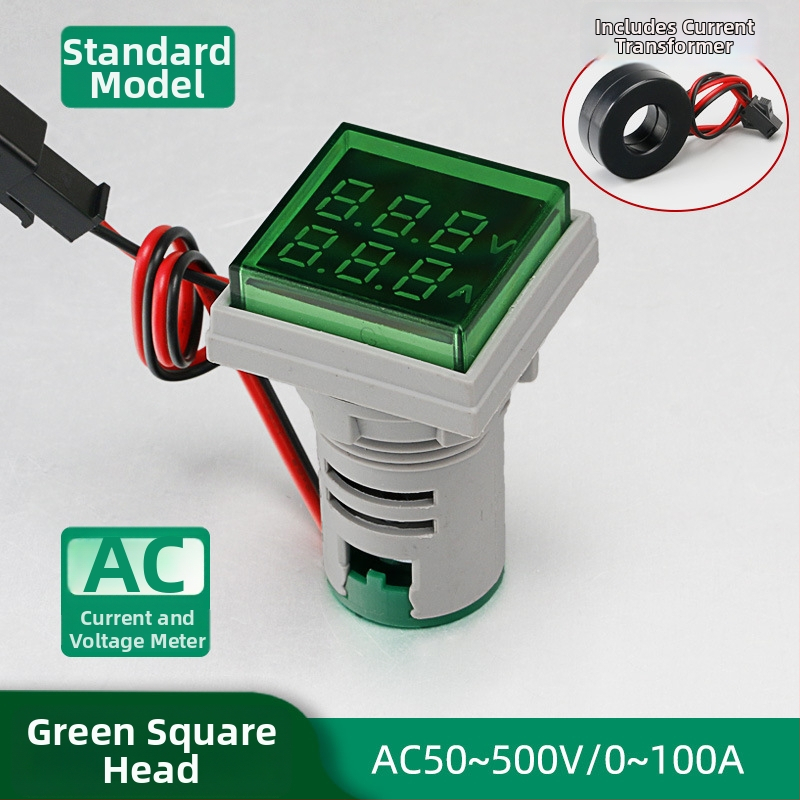 Μετρητής ρεύματος και τάσης με LED ψηφιακή οθόνη και διπλή ένδειξη