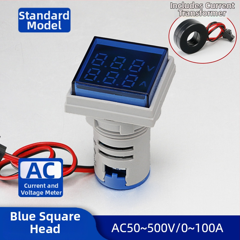 Μετρητής ρεύματος και τάσης με LED ψηφιακή οθόνη και διπλή ένδειξη